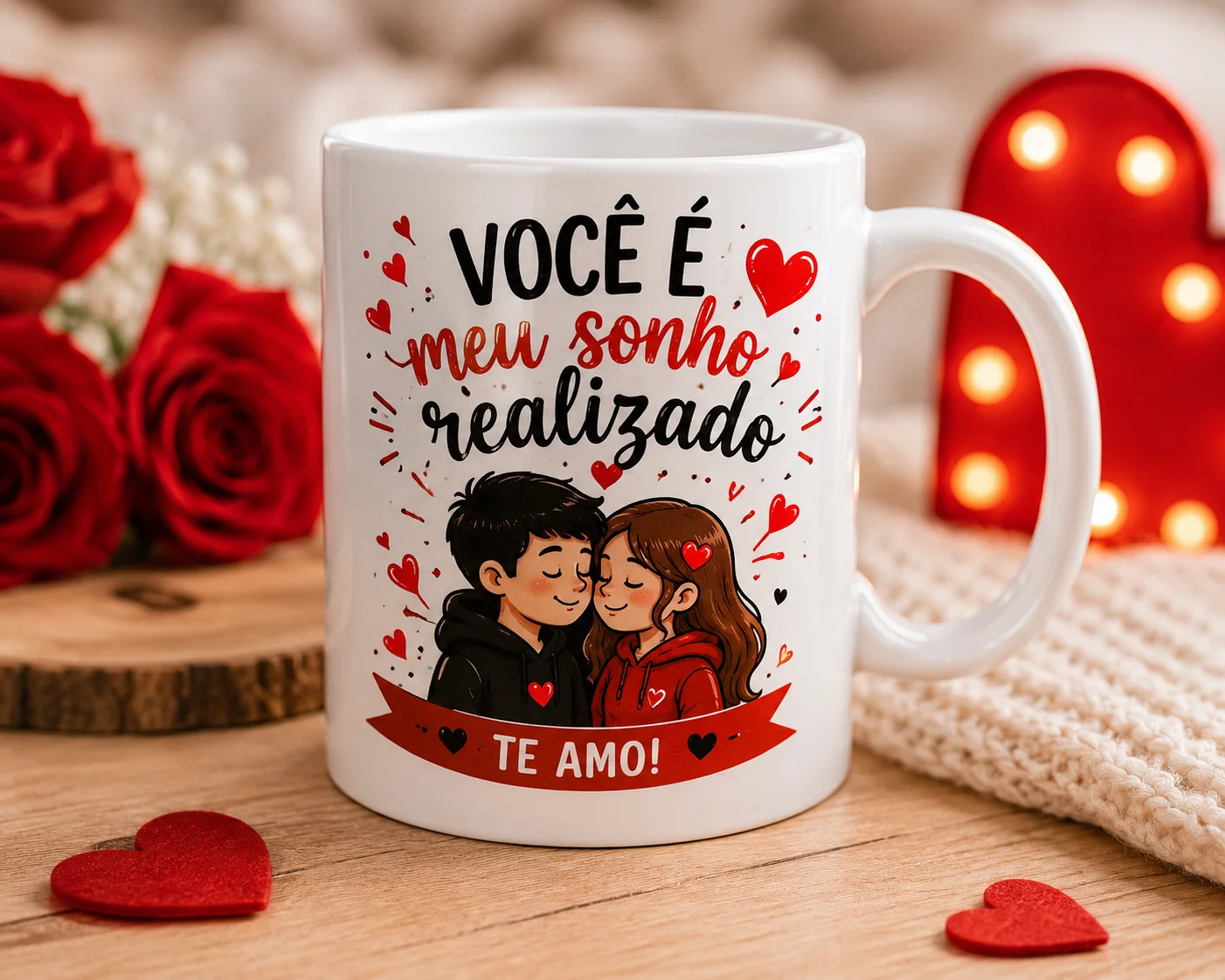 Arte romantica para adesivo Dia dos Namorados
