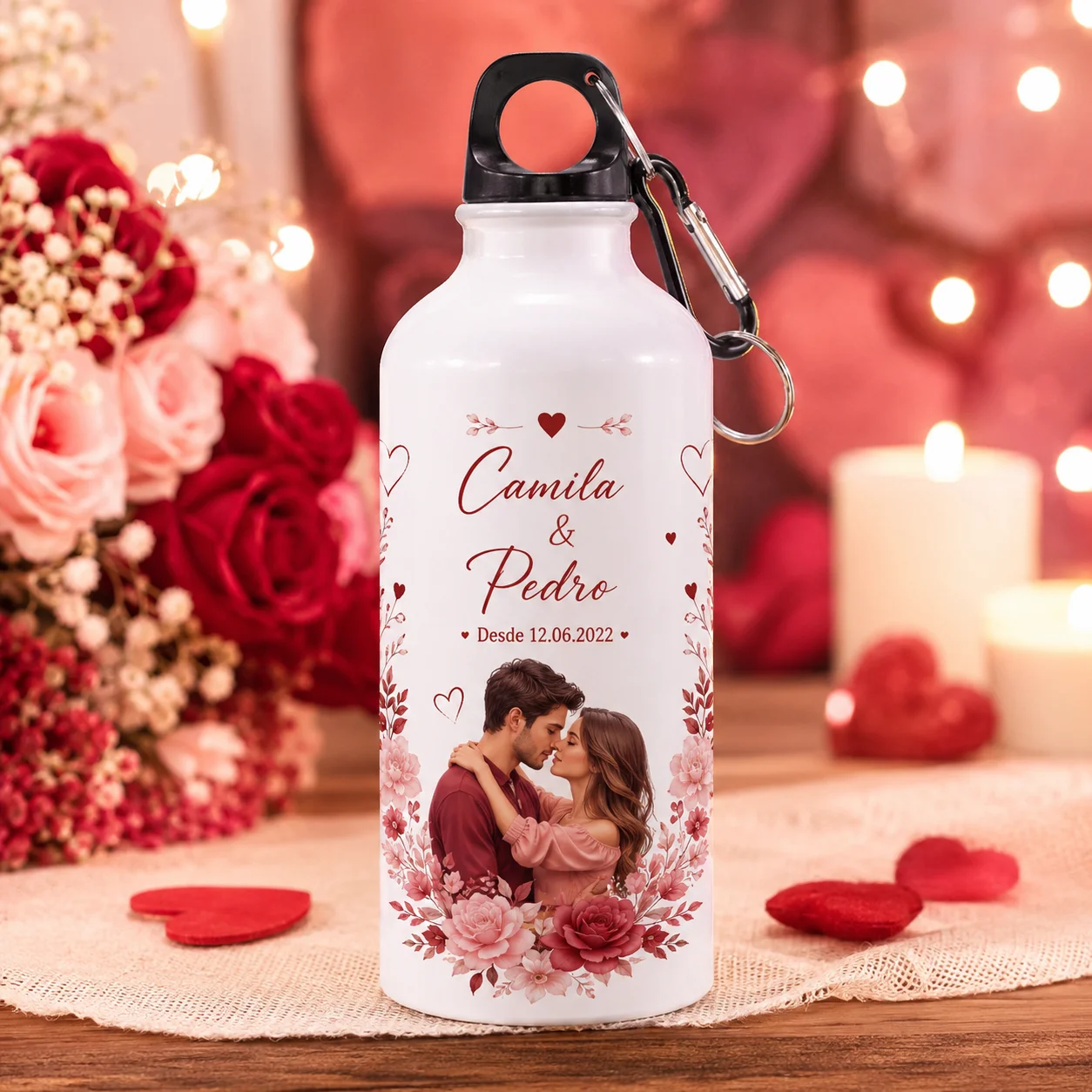 Arte romantica para adesivo Dia dos Namorados